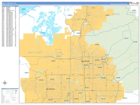 Salt Lake City, UT city map
