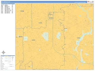 Taylorsville, UT Business Reference style ZIP Code wall map