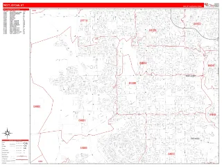 West Jordan, UT RedLine style ZIP Code wall map