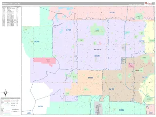 West Valley City, UT Classic style ZIP Code wall map