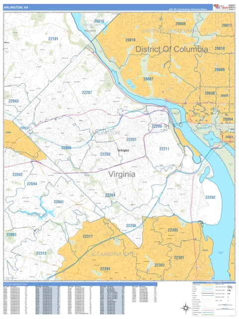 Arlington, VA city map