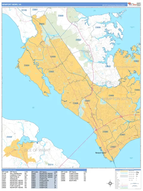 Newport News, VA city map