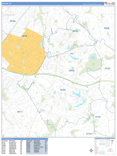 Reston, VA city map