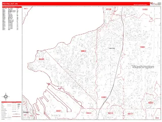 Federal Way, WA RedLine style ZIP Code wall map