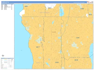 Shoreline, WA Business Reference style ZIP Code wall map
