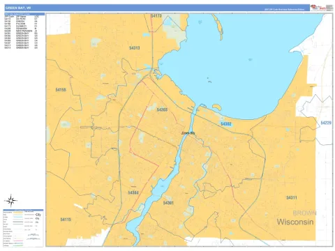 Green Bay, WI city map
