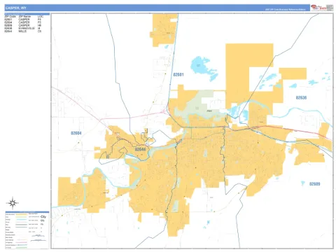 Casper, WY city map