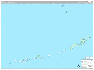 Aleutians West County, AK Classic style ZIP Code wall map