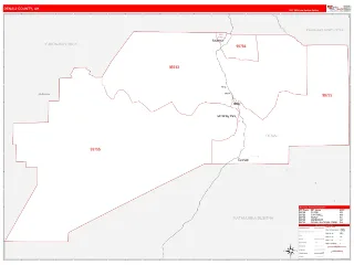 Denali County, AK RedLine style ZIP Code wall map