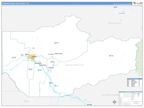 Fairbanks North Star County, AK map