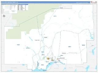 Matanuska-Susitna County, AK Business Reference style ZIP Code wall map