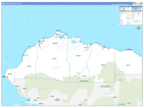 North Slope County, AK map