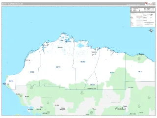 North Slope County, AK Classic style ZIP Code wall map