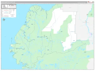 Wade Hampton County, AK Classic style ZIP Code wall map