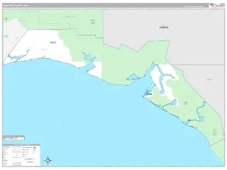 Yakutat County, AK Classic style ZIP Code wall map