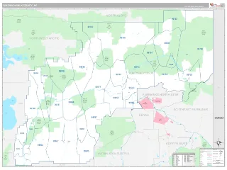 Yukon-Koyukuk County, AK Classic style ZIP Code wall map