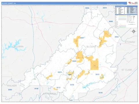 Blount County, AL map