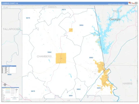 Chambers County, AL map