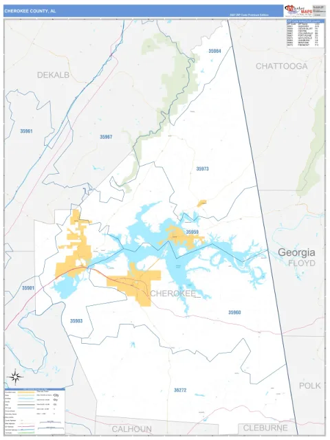 Cherokee County, AL map