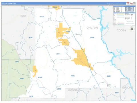 Chilton County, AL map