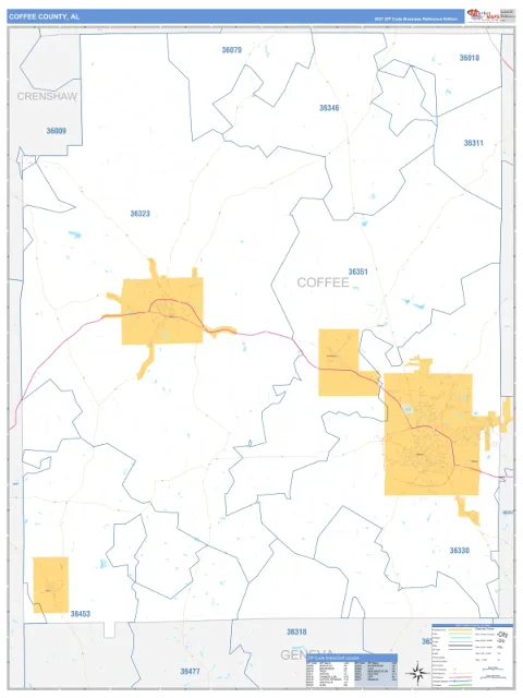 Coffee County, AL map
