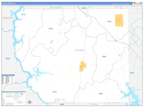 Coosa County, AL map