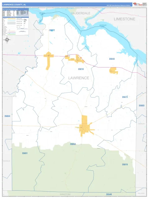 Lawrence County, AL map