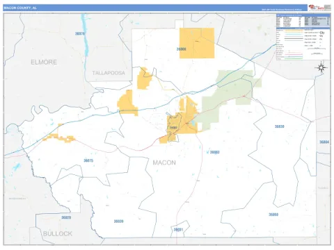 Macon County, AL map
