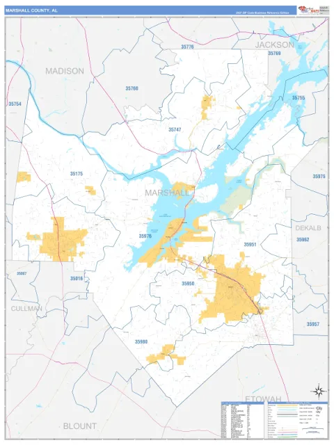 Marshall County, AL map