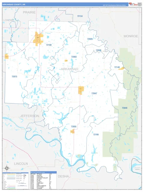 Arkansas County, AR map