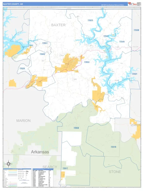 Baxter County, AR map