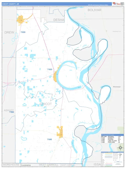 Chicot County, AR map