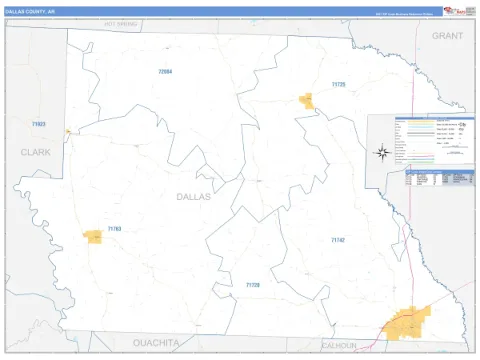 Dallas County, AR map