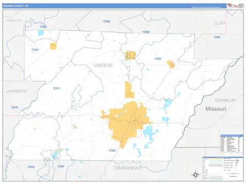 Greene County, AR map