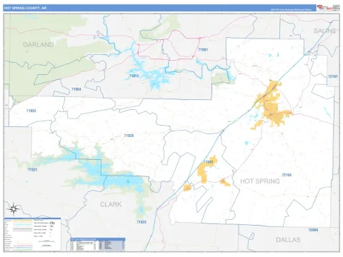 Hot Spring County, AR map