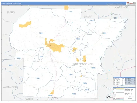 Independence County, AR map