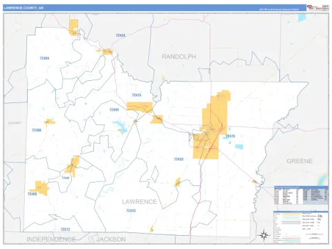 Lawrence County, AR map