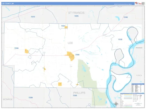 Lee County, AR map