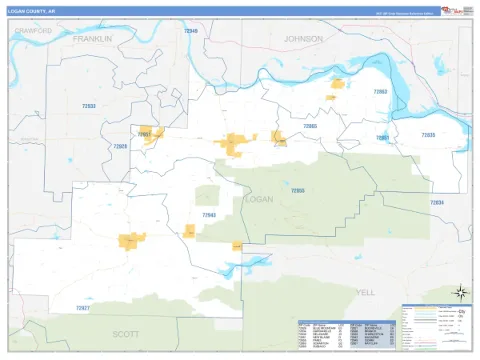 Logan County, AR map