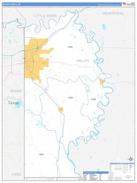 Miller County, AR map