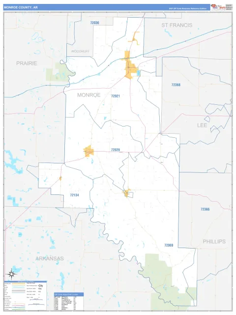 Monroe County, AR map