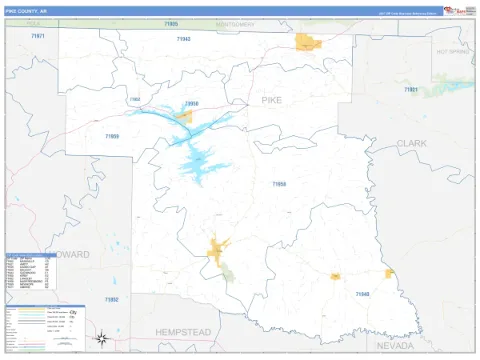 Pike County, AR map