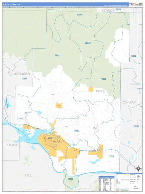 Pope County, AR map