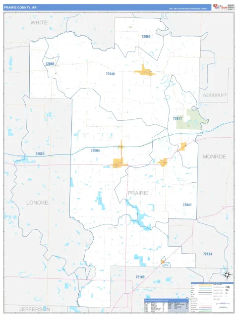 Prairie County, AR map