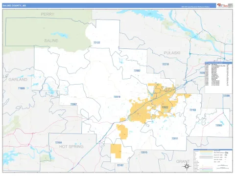 Saline County, AR map