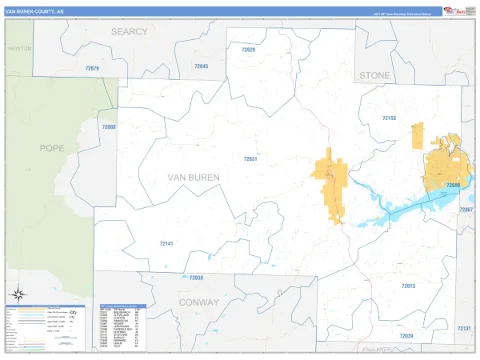 Van Buren County, AR map
