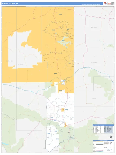 Apache County, AZ map