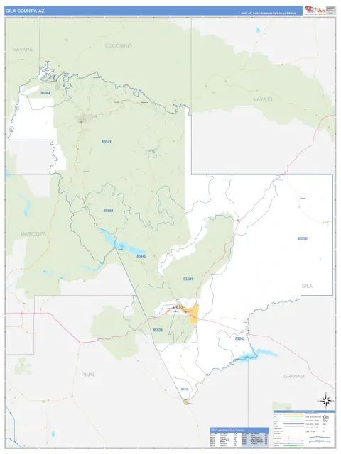 Gila County, AZ map