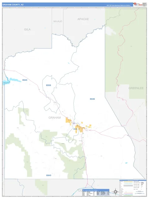 Graham County, AZ map