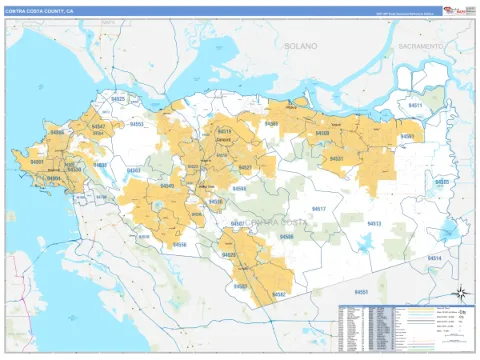 Contra Costa County, CA map